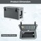 Costway 50 QT Rotomolded Cooler Portable Ice Chest Ice Retention for 5-7 Days Charcoal/Tan